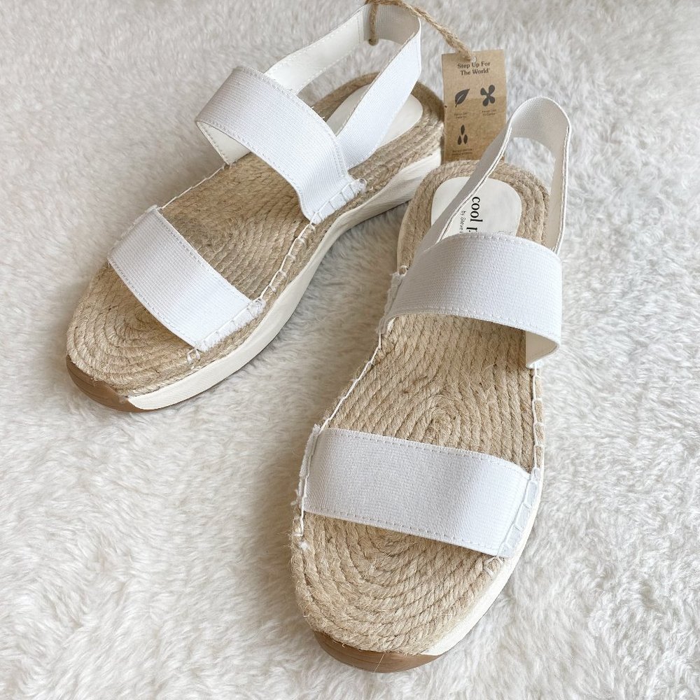 Cool Planet Women's Sirrius Stretch Sport Sandals, White, Size 8M